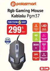 POLOSMART PGM37 RGB GAMİNG OYUNCU MOUSE KABLOLU